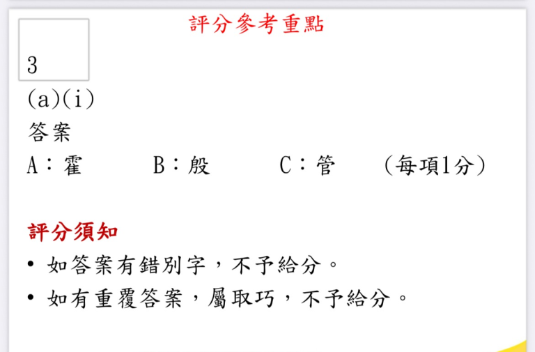 重複答案